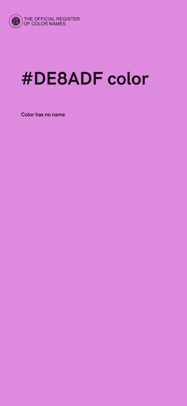 #DE8ADF color image