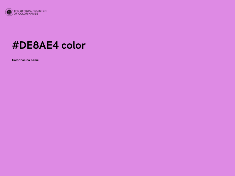#DE8AE4 color image