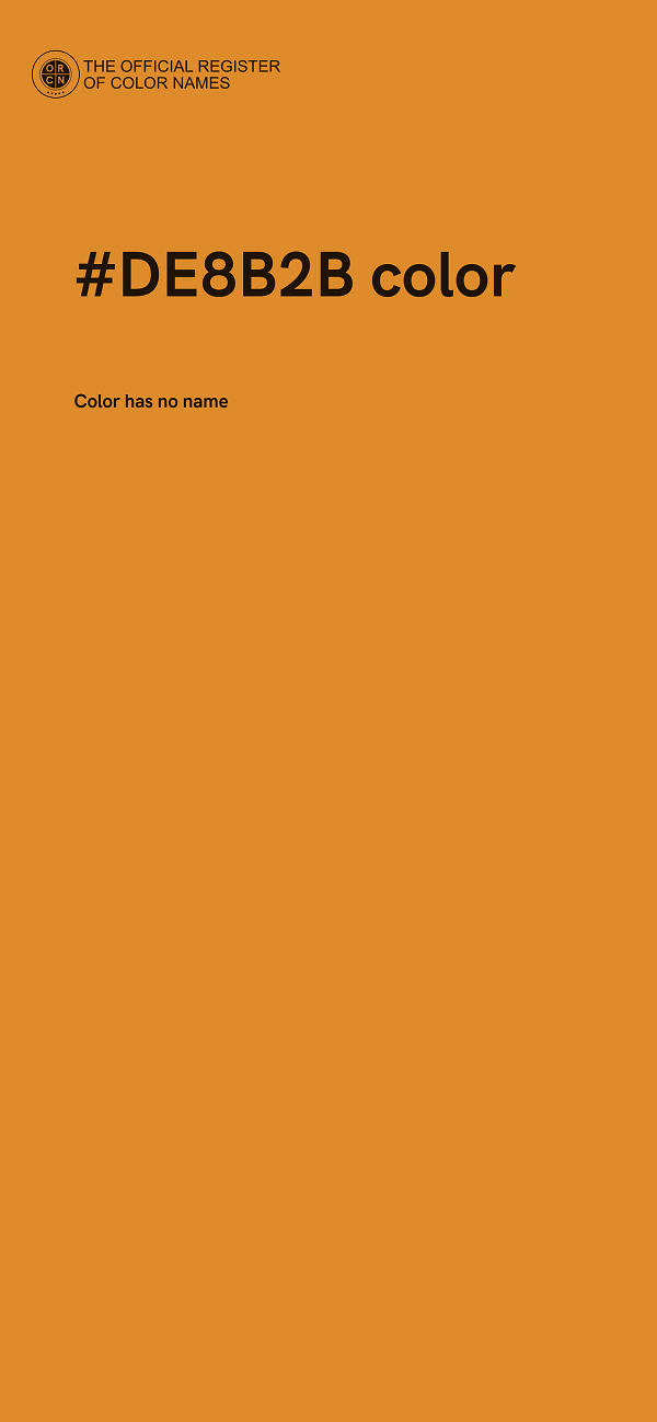 #DE8B2B color image