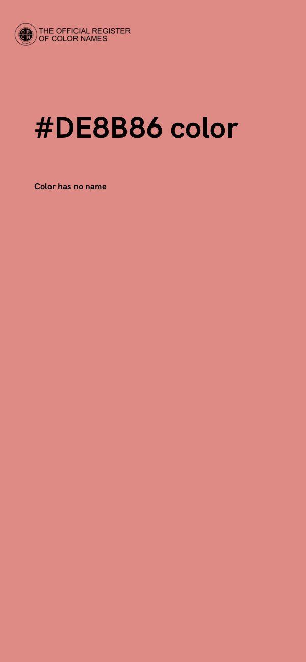 #DE8B86 color image