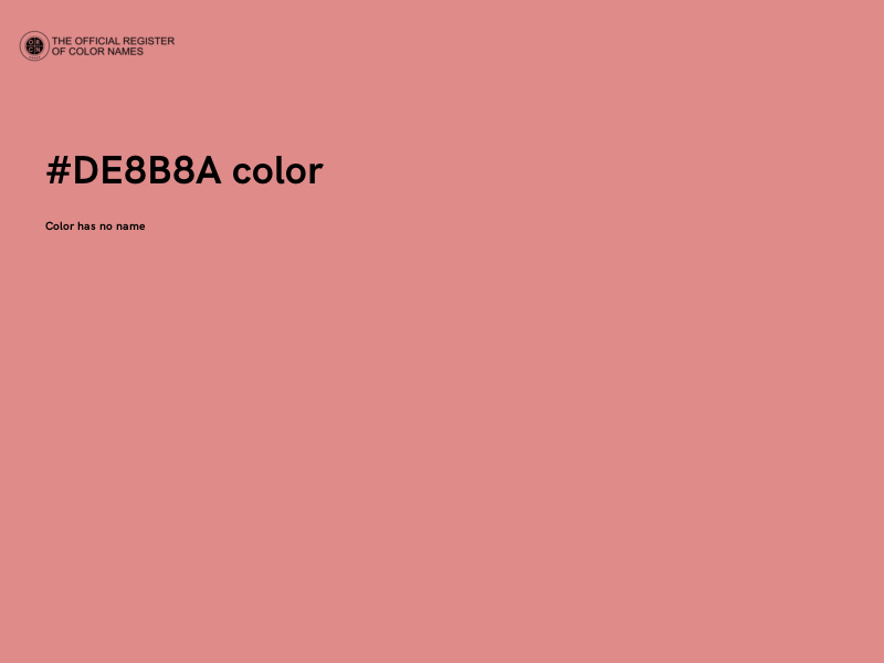 #DE8B8A color image