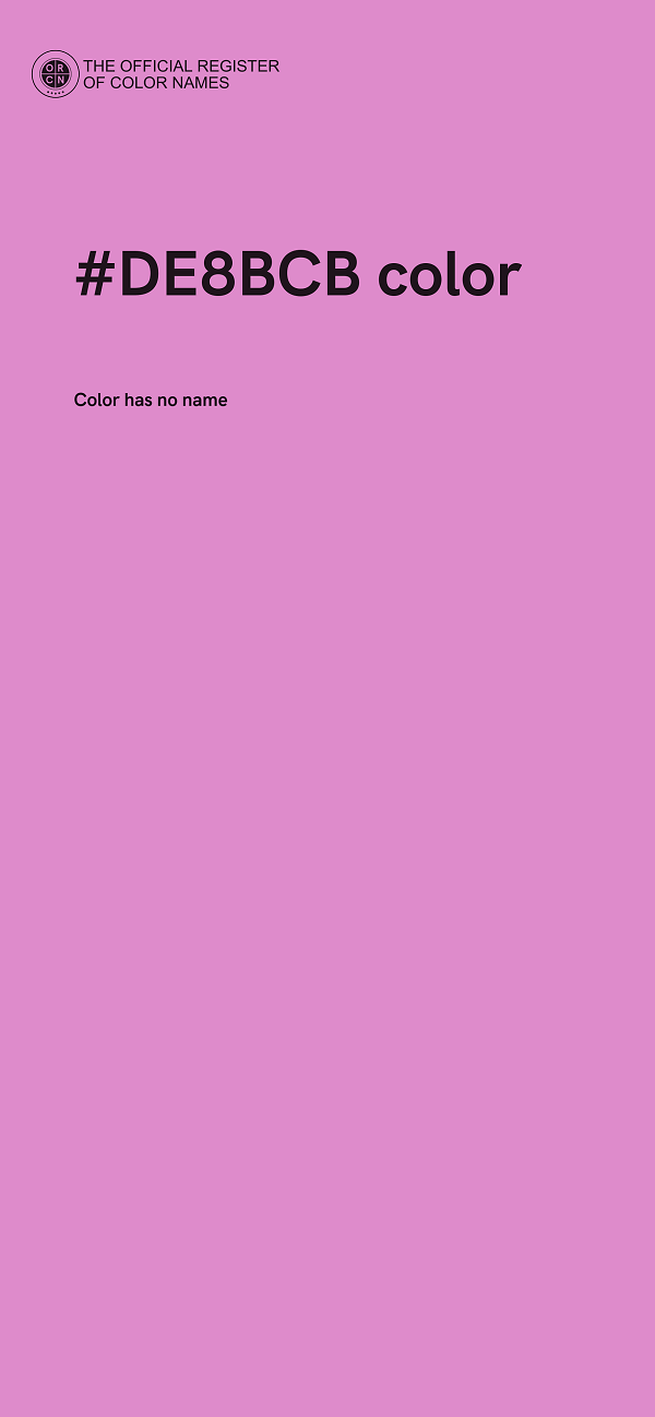 #DE8BCB color image