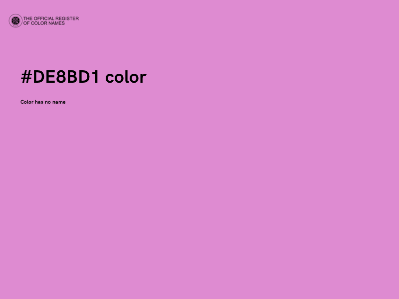 #DE8BD1 color image