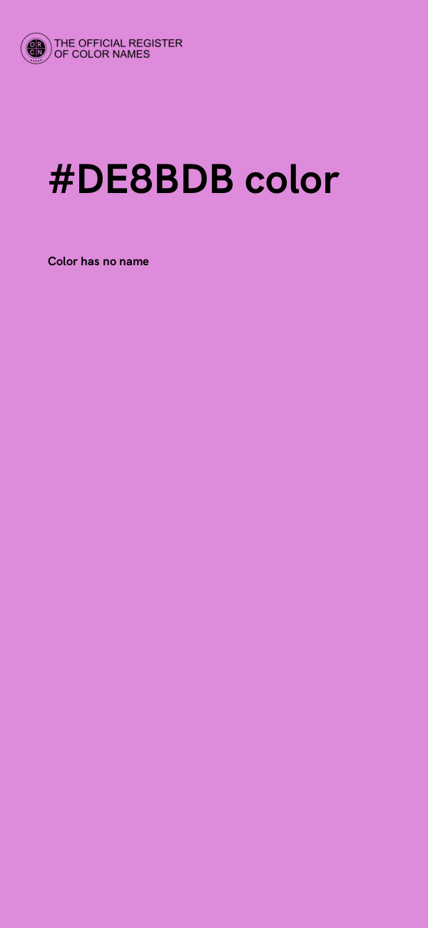 #DE8BDB color image