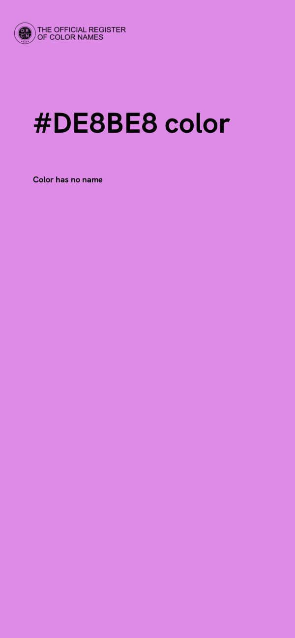 #DE8BE8 color image