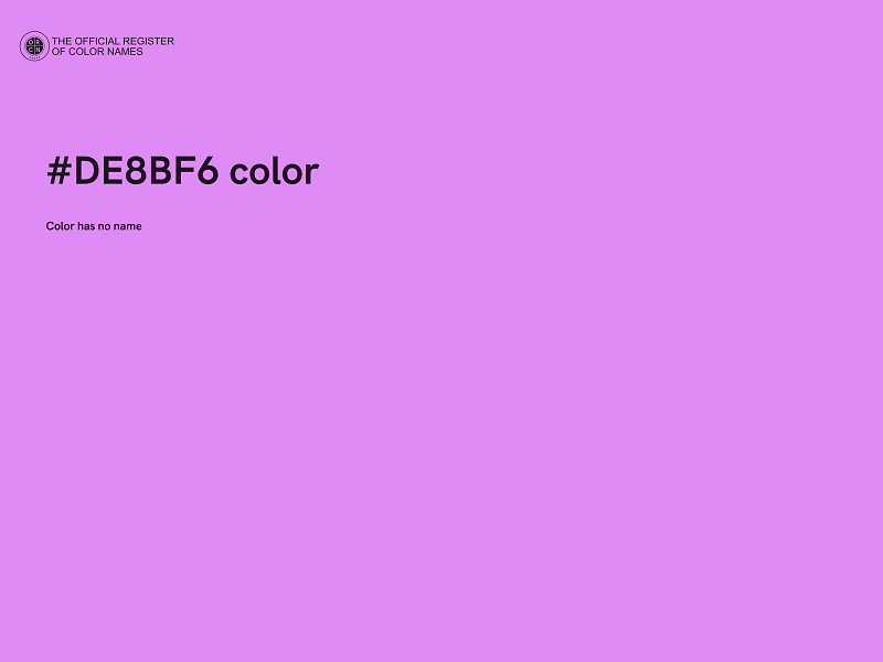 #DE8BF6 color image