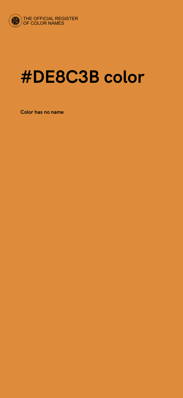 #DE8C3B color image
