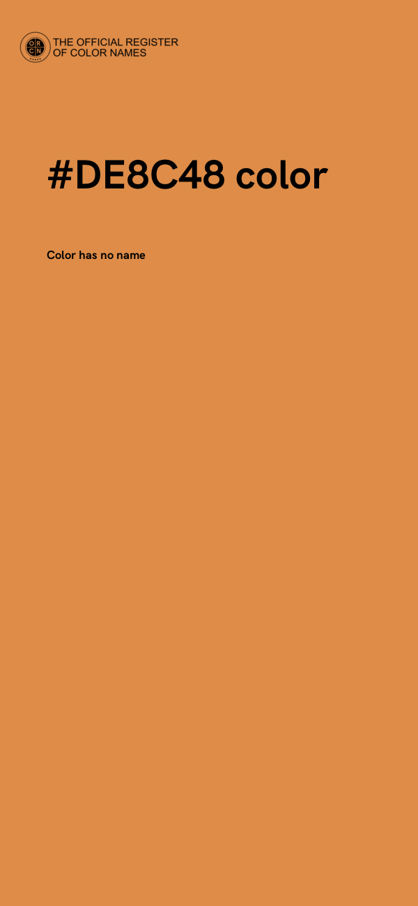 #DE8C48 color image
