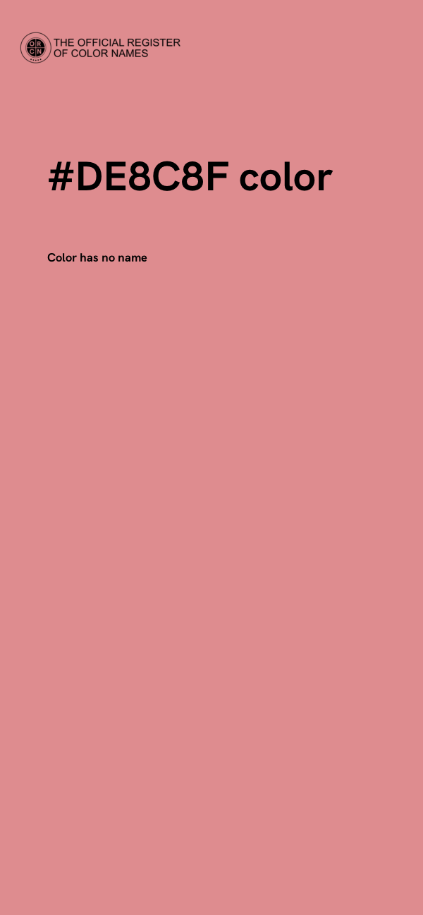 #DE8C8F color image