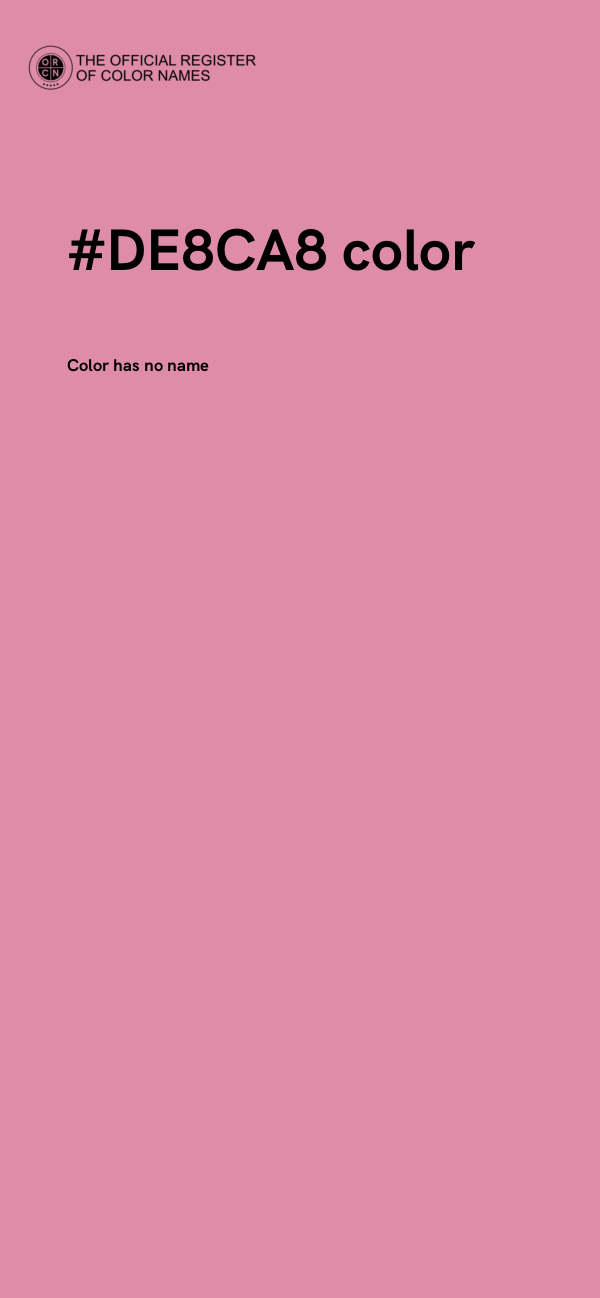 #DE8CA8 color image