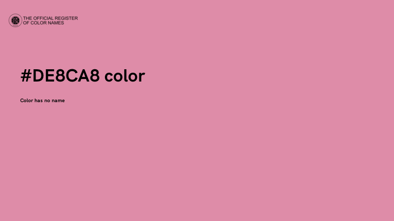 #DE8CA8 color image