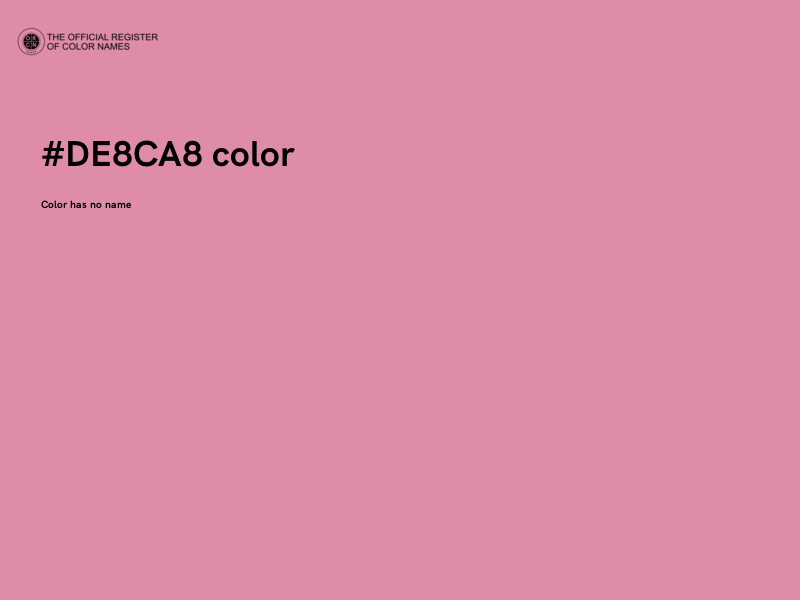 #DE8CA8 color image