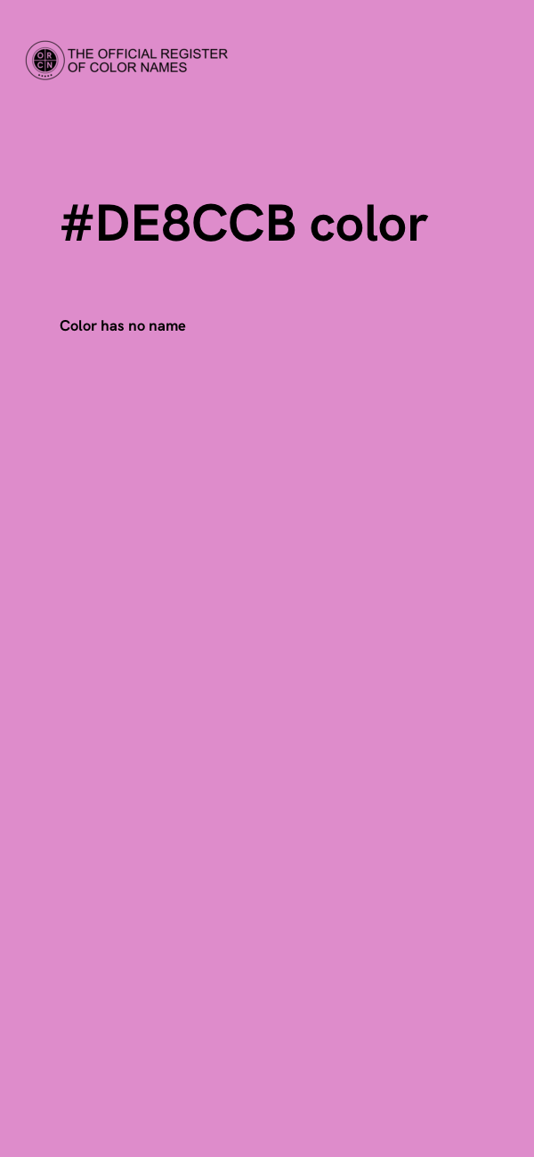 #DE8CCB color image