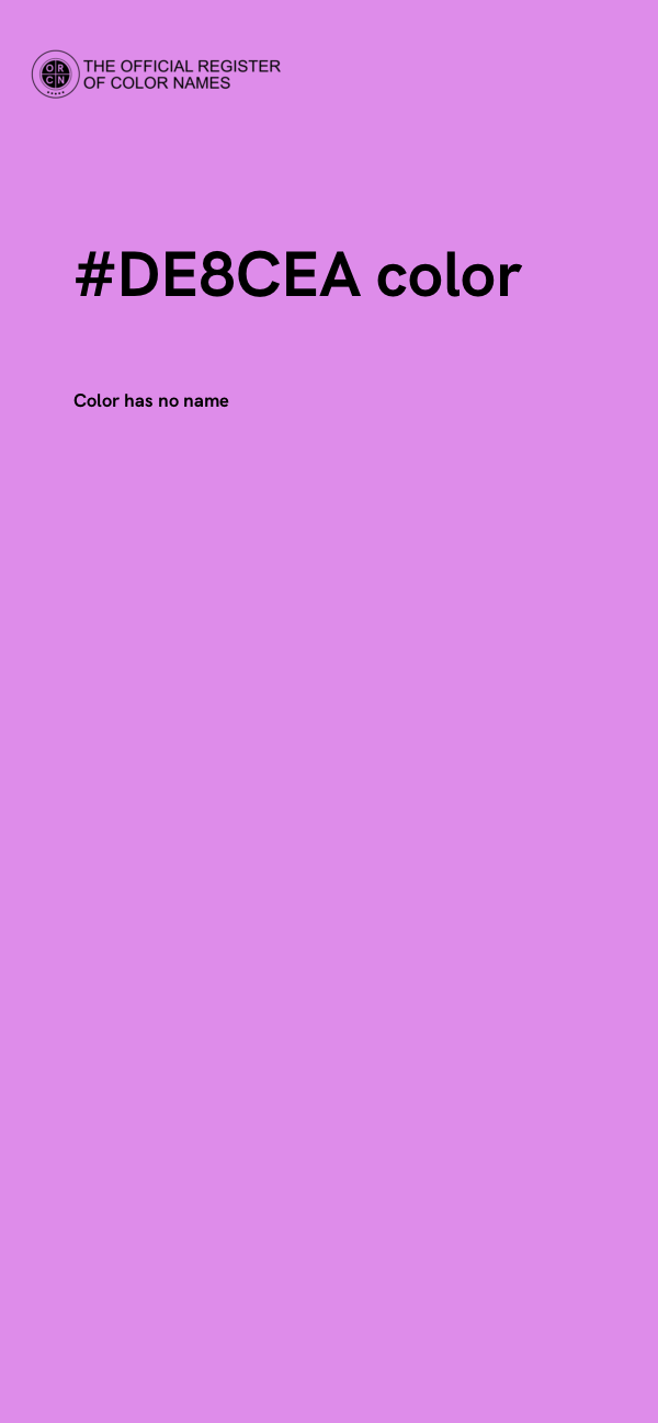 #DE8CEA color image