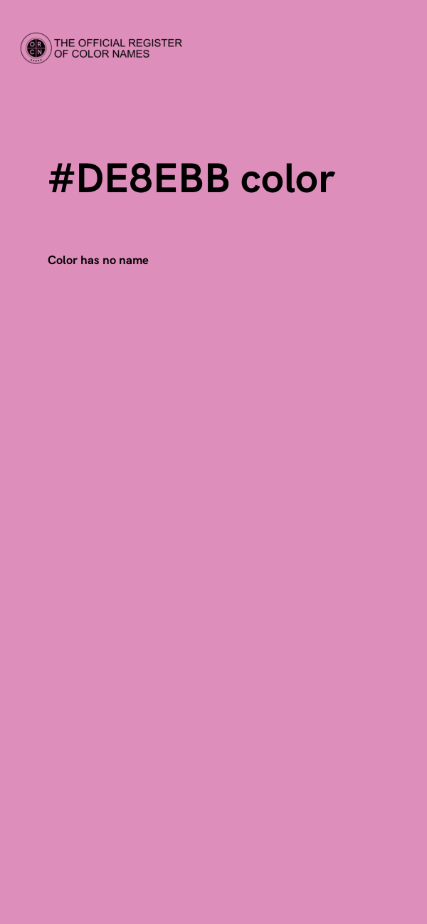 #DE8EBB color image