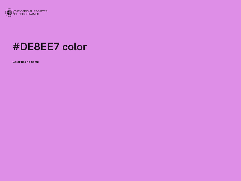 #DE8EE7 color image