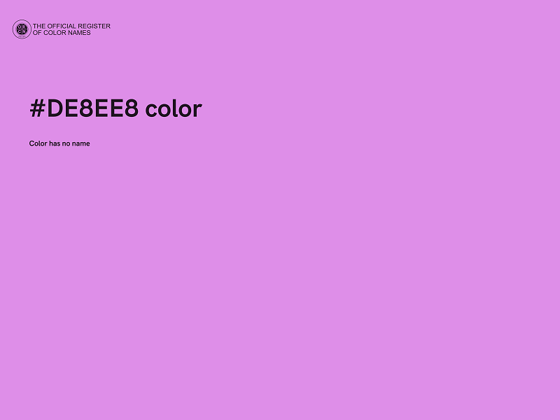 #DE8EE8 color image