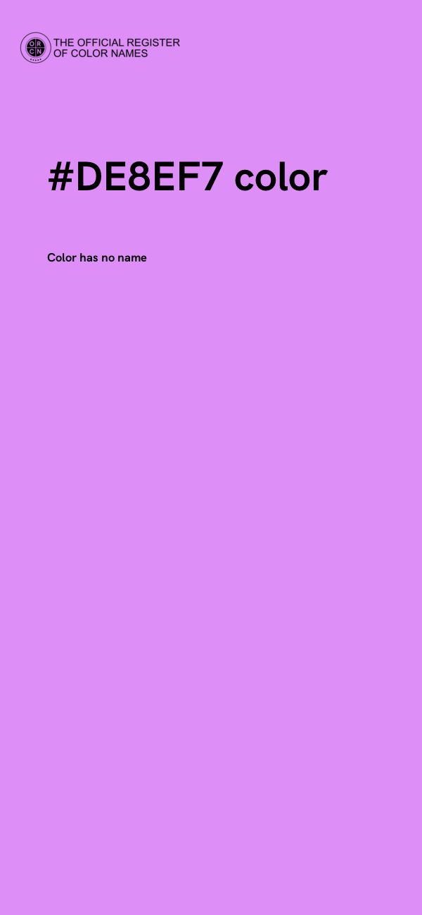 #DE8EF7 color image