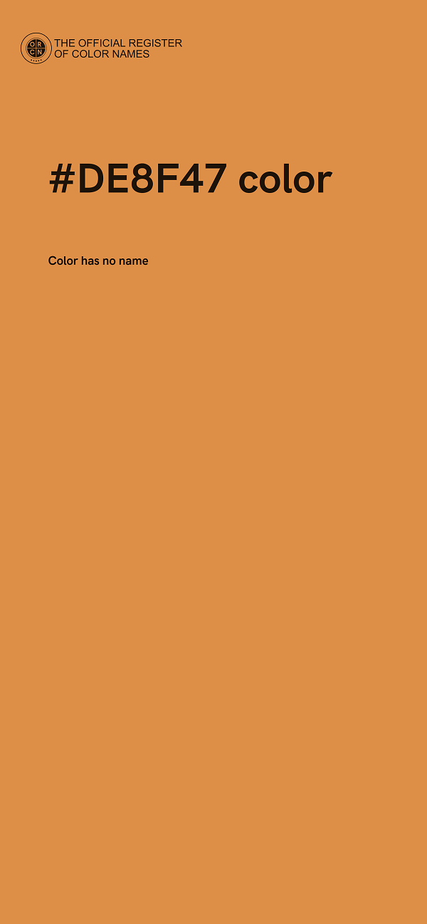 #DE8F47 color image