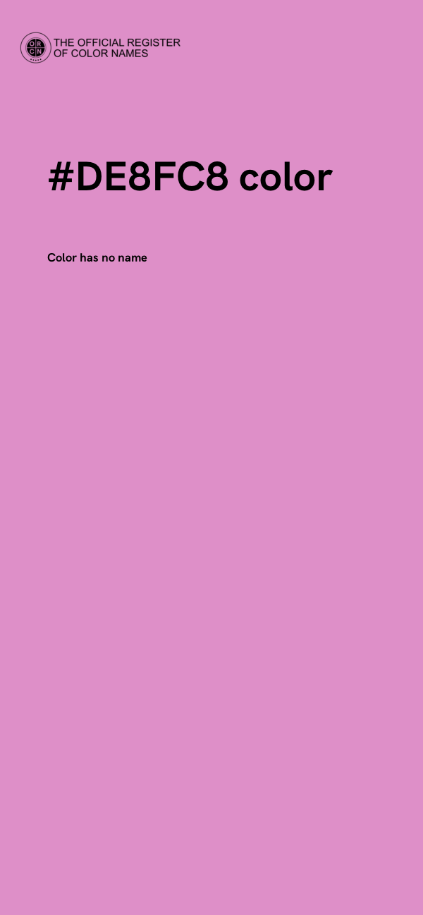 #DE8FC8 color image