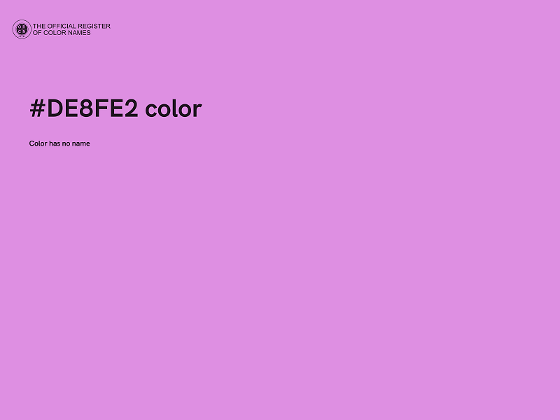 #DE8FE2 color image