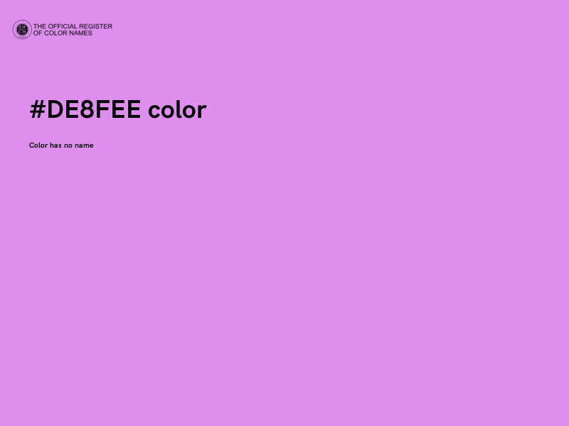 #DE8FEE color image