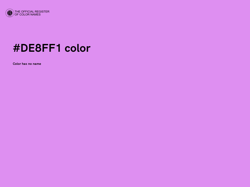 #DE8FF1 color image