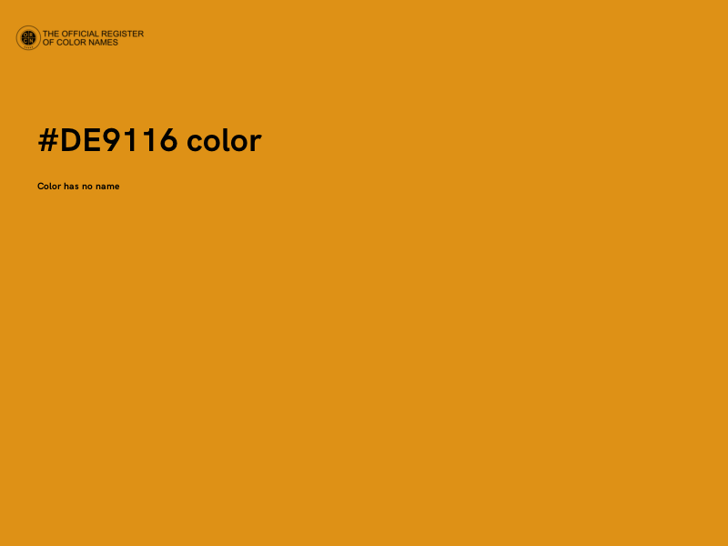 #DE9116 color image