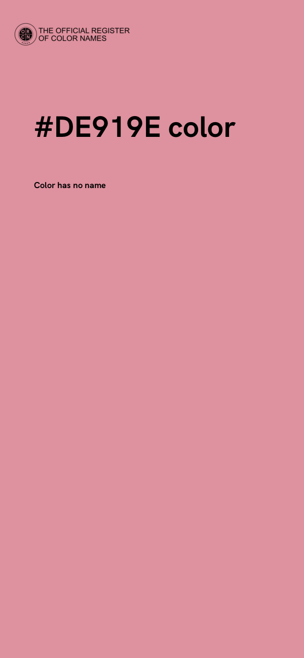 #DE919E color image