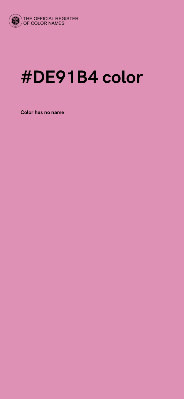 #DE91B4 color image