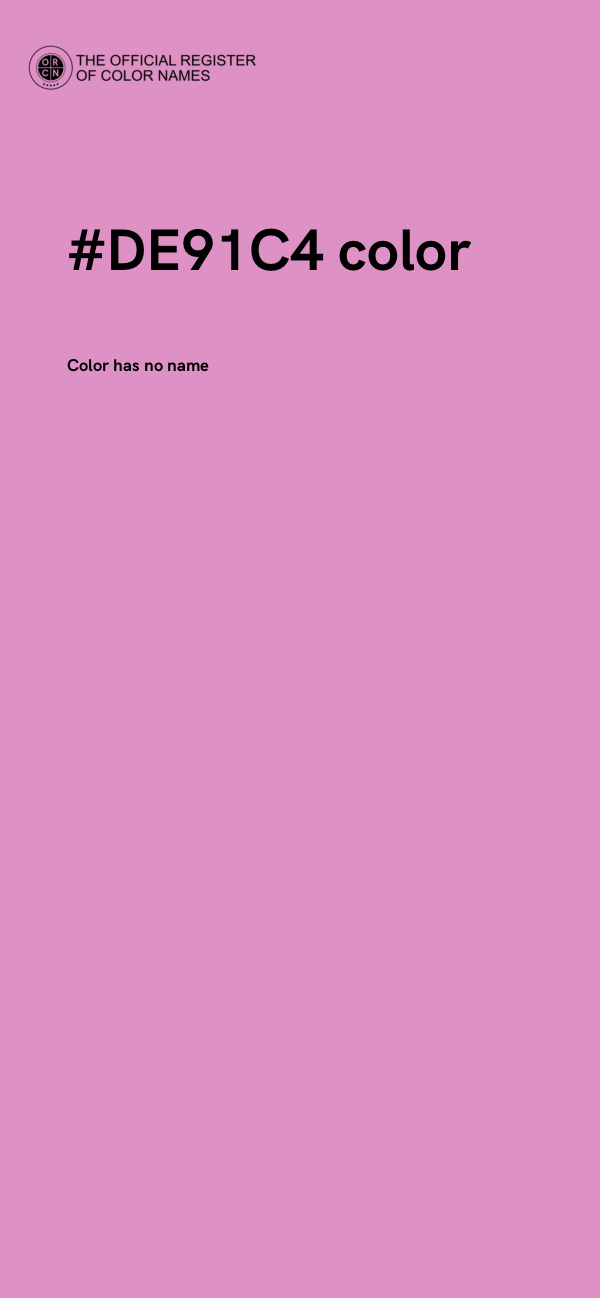 #DE91C4 color image