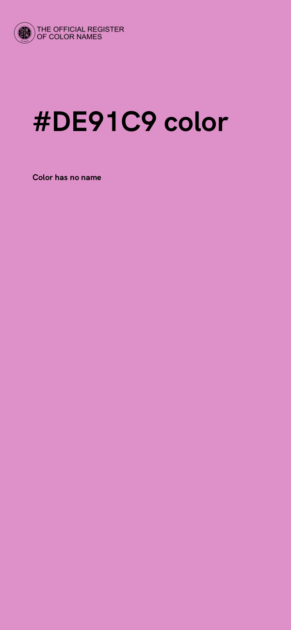 #DE91C9 color image
