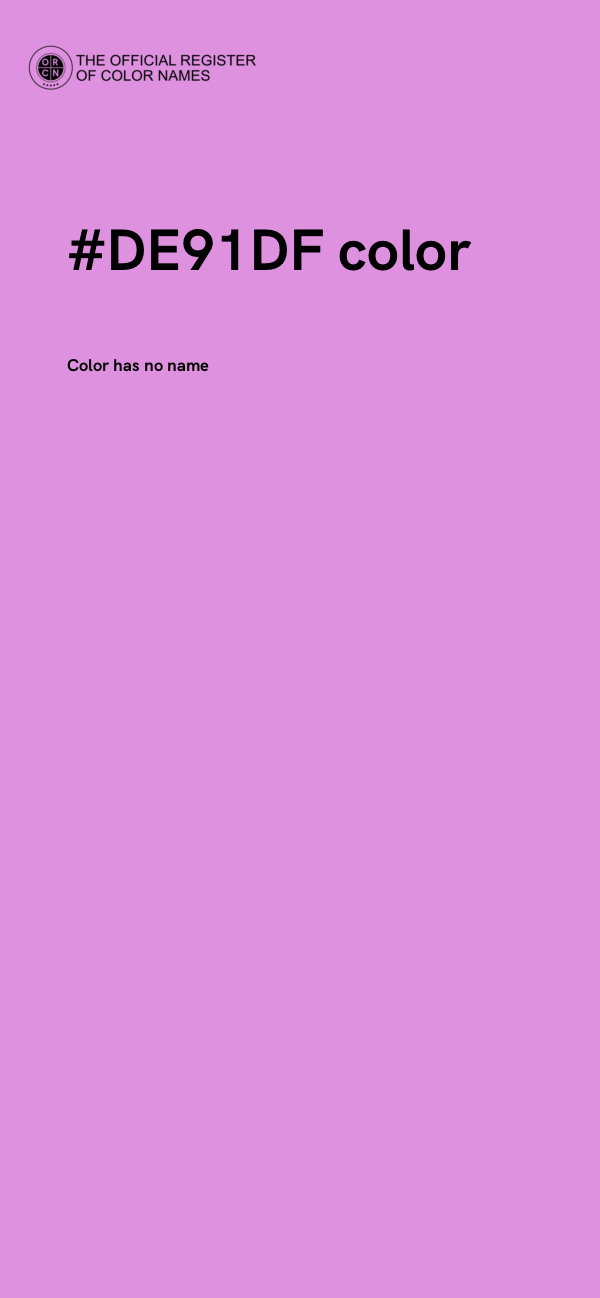 #DE91DF color image
