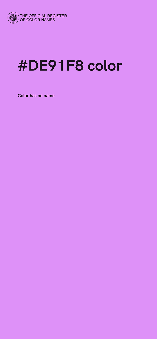 #DE91F8 color image