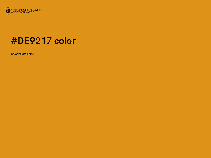 #DE9217 color image