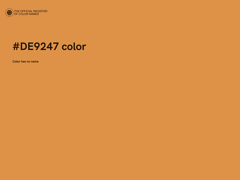 #DE9247 color image