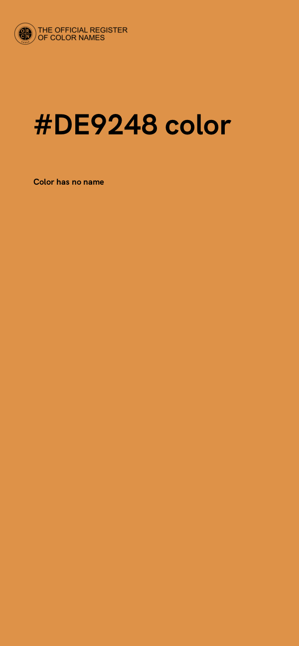 #DE9248 color image