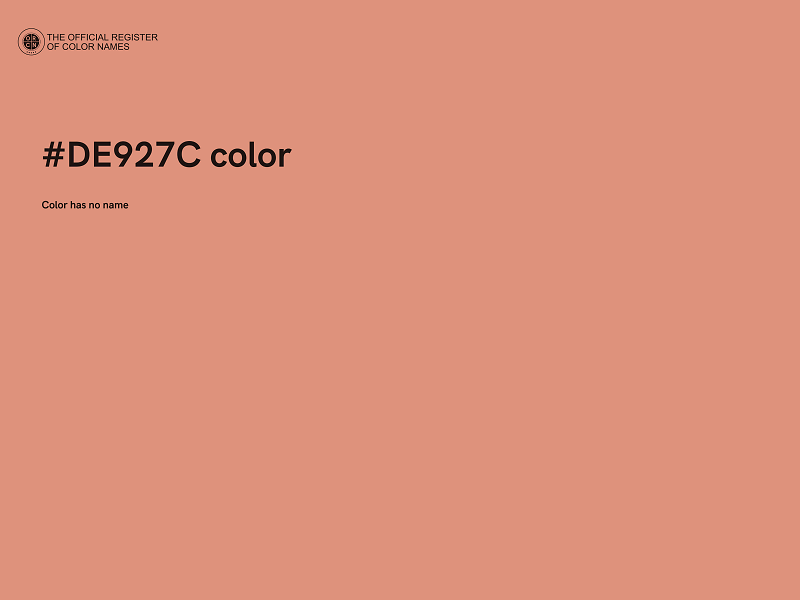 #DE927C color image