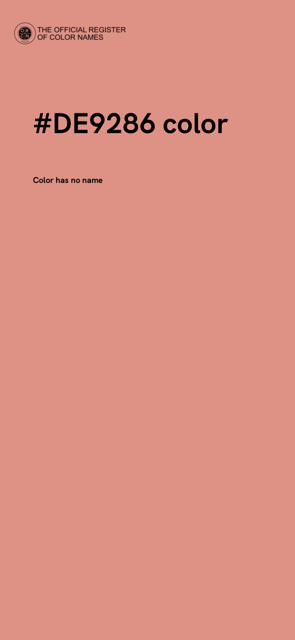 #DE9286 color image