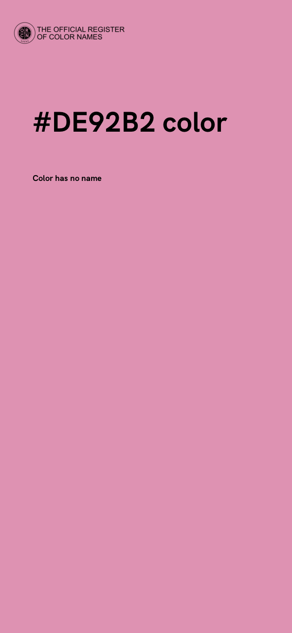#DE92B2 color image