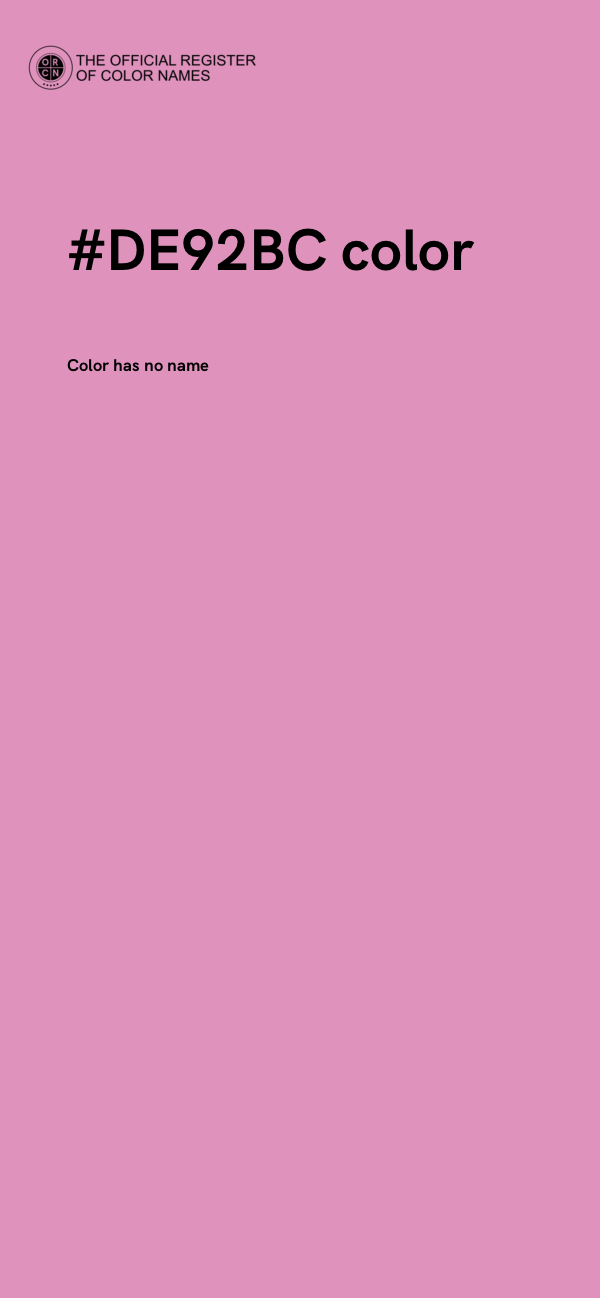#DE92BC color image