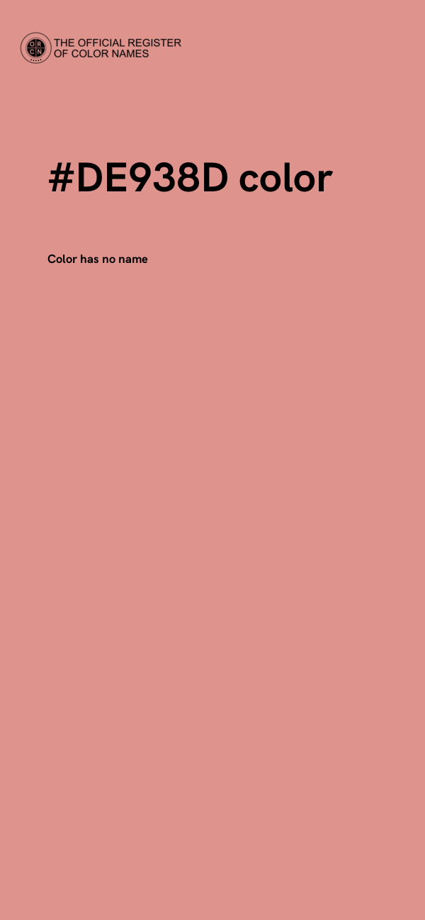 #DE938D color image