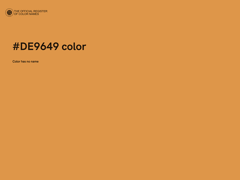 #DE9649 color image