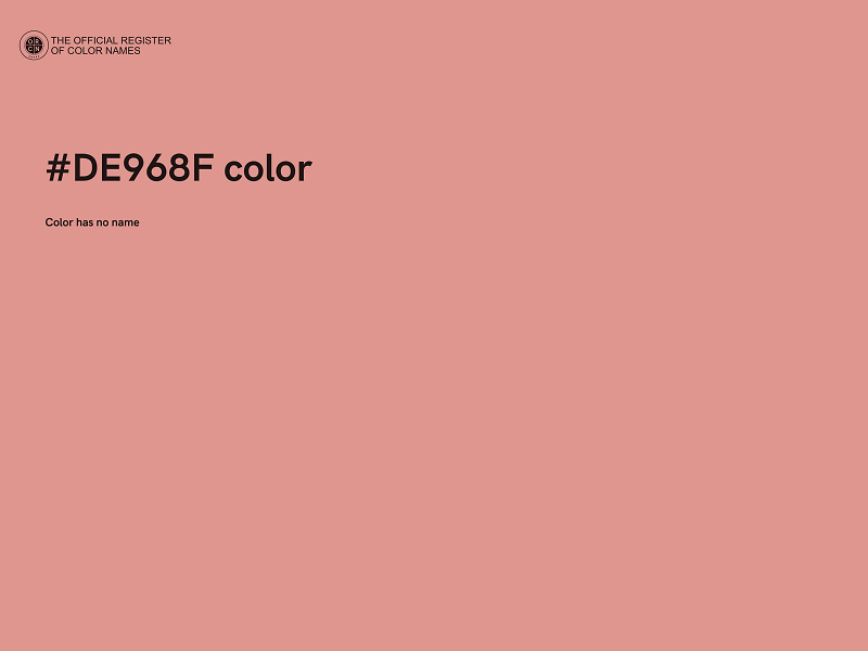 #DE968F color image