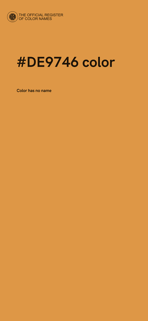 #DE9746 color image