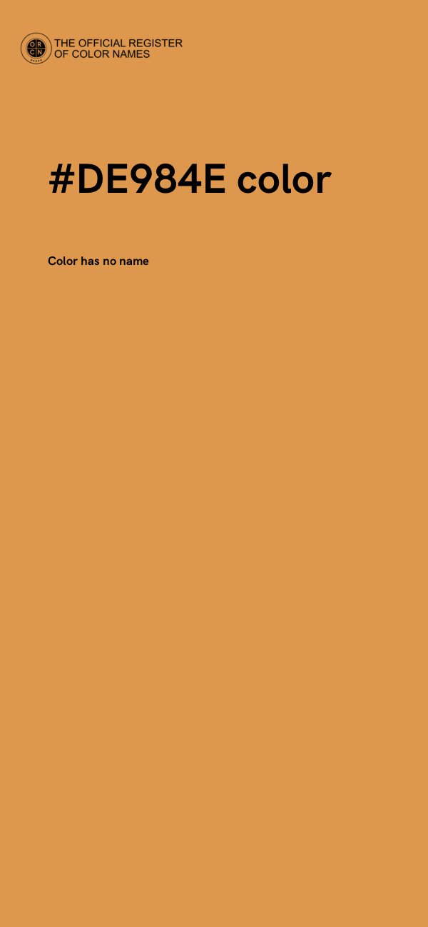 #DE984E color image