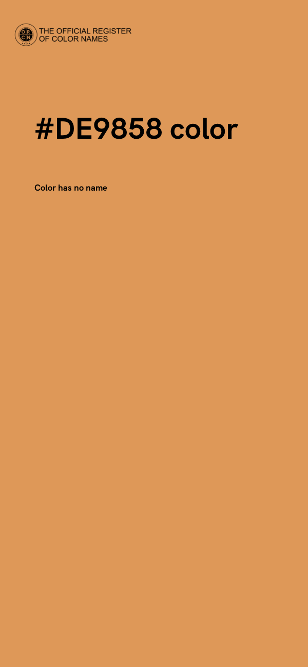 #DE9858 color image