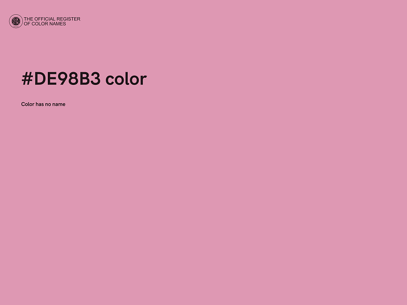 #DE98B3 color image