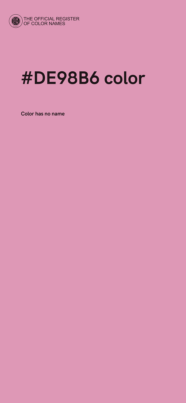 #DE98B6 color image