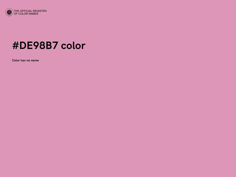 #DE98B7 color image